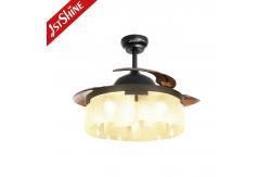 China 230V Midcentury Design Warm Lighting Ceiling Fan with Hidden Blades and Remote Control supplier