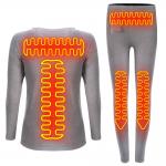 Winter Heating Clothes Electrical Warm Base Layer Top and Bottom Underwear Soft Material for Women for sale