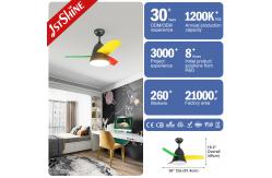 China Bedroom Brushless Dimmable LED Ceiling Fan With Remote RoHS Certification supplier