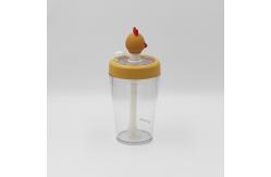 China Custom Logo Plastic Tritan Carton Shaped Water Bottle With PP Straw supplier