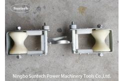 China Double Sheaves Optical Fiber Cable Stringing Pulley Block 2KN OPGW Stringing Tools supplier
