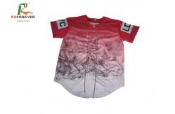 China White 100 Polyester Baseball Jerseys , Custom Sublimated Baseball Jerseys With Buttons Up supplier