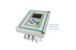 China 0.5% accuracy dual channel clamp on ultrasonic flowmeter for chilled water supplier