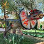 Large Vivid Animatronic Dilophosaurus Dinosaur Model For Dino Park for sale