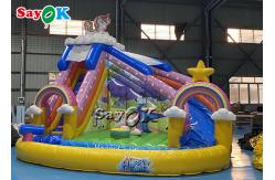 China Unicorn Themed Inflatable Bounce House Slide With Ball Pit Pool supplier