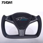 Matte Carbon Fiber Leather Yoke Steering Wheel For Tesla Model 3 Y X S Custom for sale