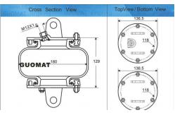 China Single Convoluted Industrial Air Spring Gart Ari. 275 Natural Bellows 1B5081 supplier