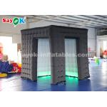 Inflatable Party Tent Black Inflatable Cube Photo Booth For Advertising High Tear Strength for sale