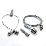 White Aluminum Track Mounting Clip LED Lighting Wire Suspension Kit for sale