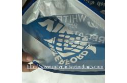China Blue Plastic Drawstring Backpack , Personalized Drawstring Bags Under 10kgs Strength supplier