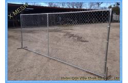 China Galvanized Sturdy Temporary Mesh Fencing , Portable Chain Link Fence Steel Feet supplier