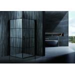 Black Frame Stripes Shower Enclosures With 6mm Tempered Glass For Morden for sale