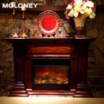 China Freestanding Built In Wood Mantel Fireplace Two Levels Heating 750mm factory