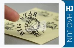 China 45mm Dia Waterproof Custom Adhesive Stickers Glossy Lamination / Matt Surface supplier