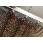 Aluminum Chain Link Metal Mesh Curtain Copper Color For Decorative Room Divider for sale