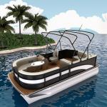 LED Navigation Lights Party Barge Pontoon Boat Max Horsepower Of 100HP Width Of 2.3m for sale
