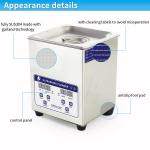 Popular 2L digital heated denture Benchtop Ultrasonic Cleaner SUS304 stainless steel body for sale