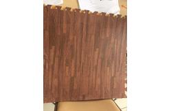 China 1/2inch Dark Wood Looking Foam Mats / 10mm Kids Interlocking Play Mat supplier