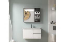 China T&F Bathroom Vanity Units , Space Saving Vanity Cabinet With Mirror supplier