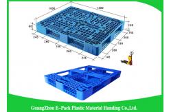 China 1200 * 1000mm Lightweight Plastic Pallets , Single Solid Deck Stackable Plastic Pallets supplier