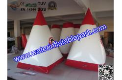 China Red and White Inflatable Paintball Air Bunkers Custom Made , 3 Years Warranty supplier