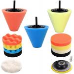 2.5cm Thick Drill Buffing Polishing Pads Wheel 14Pcs Car Buffer Kit