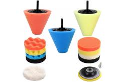 China 2.5cm Thick Drill Buffing Polishing Pads Wheel 14Pcs Car Buffer Kit supplier
