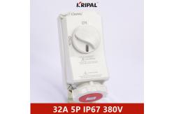 China 63A 3P IP67 Socket With Switches And Mechanical Interlock IEC standard supplier