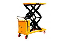 China Height 1m Scissor Trolley Lift 1000KG 1 Ton Hydraulic Table Trolley supplier