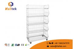 China Multilayer Stackable Wire Baskets Unique Stackable Wire Storage Bins supplier