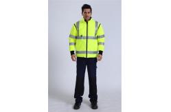 China 300D Oxford Hi Vis Trench Coat , 100% Polyester Class 3 Rain Jacket supplier