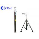 Air Compressor Operate Portable Antenna Mast , Telescoping Antenna Pole With Tripod for sale
