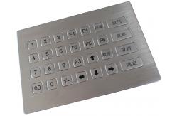 China 28 keys waterproof stainless steel metal numeric keypad for self - service machine supplier