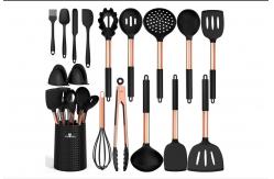 China Antistain Silicone Kitchen Utensil Sets 16pcs Multiusage Rustless supplier