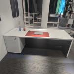 Luxury White Mdf CEO Ergonomic Executive Manager Desk With Drawers for sale