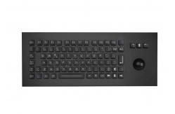 China Military Black Metal Keyboard With Trackball supplier