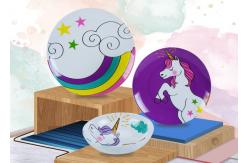China Unicorn Printed Unbreakable A Grade Kids Melamine Dinner Sets supplier