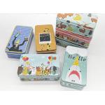 Flower Post Card Custom Tin Cans Stationery Metal Can Box for sale
