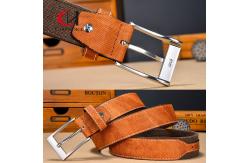 China ODM Casual Denim Street Style Stitching Canvas Belt Paired With Leather Clothing supplier