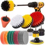 22 Pieces Power Drill Brush Attachment with Polishing Attachment Cordless Screwdriver for Car for sale