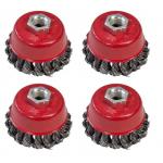 3Inch Twisted Wire Cup Brush M14 Thread Remove Rust For Any Angle Grinder for sale