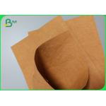 Washable Good Flexibility 0.55mm Kraft Paper Fabric For Recyclable Wallet Making