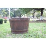 Modern Lightweight Waterproof Round Fiber Clay Planter Reinforced Clay Planter