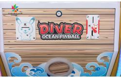 China Coin Operated Video Games Diver Ocean Pinball Machine For Children supplier