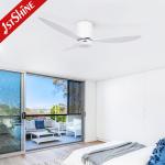 52 Plastic Ceiling Fan With Timer White Modern Low Profile Led Ceiling Fan