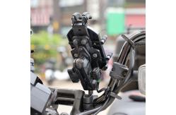 China Removable Motorcycle Phone Holder Universal 360 Degree Adjustable Silicone Mobile Mount supplier