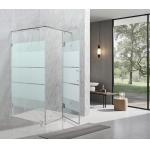 Affordable Shower Enclosures With White Printing Glass And Aluminum Frame for sale