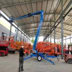 Trailer Type Folding Arm Electric Lifting Platform Electric Towable Boom Lift for sale