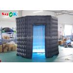 Inflatable Party Tent Hexagon Black Blow Up Photo Booth For Party / Inflatable LED Booth for sale