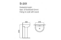 China Floor Standing Modern Pedestal Basin For Sophisticated Bathroom supplier